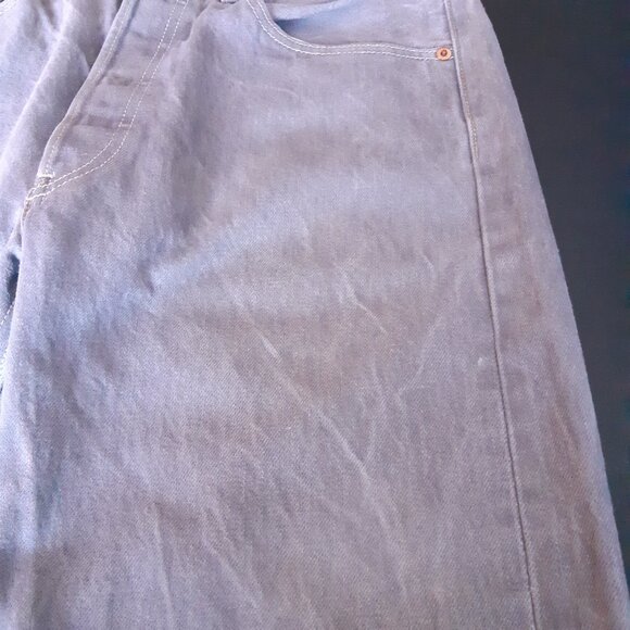 Levi Strauss 501 Straight Fit SZ 32x32 Light Grey Button Up Jeans - Picture 11 of 15